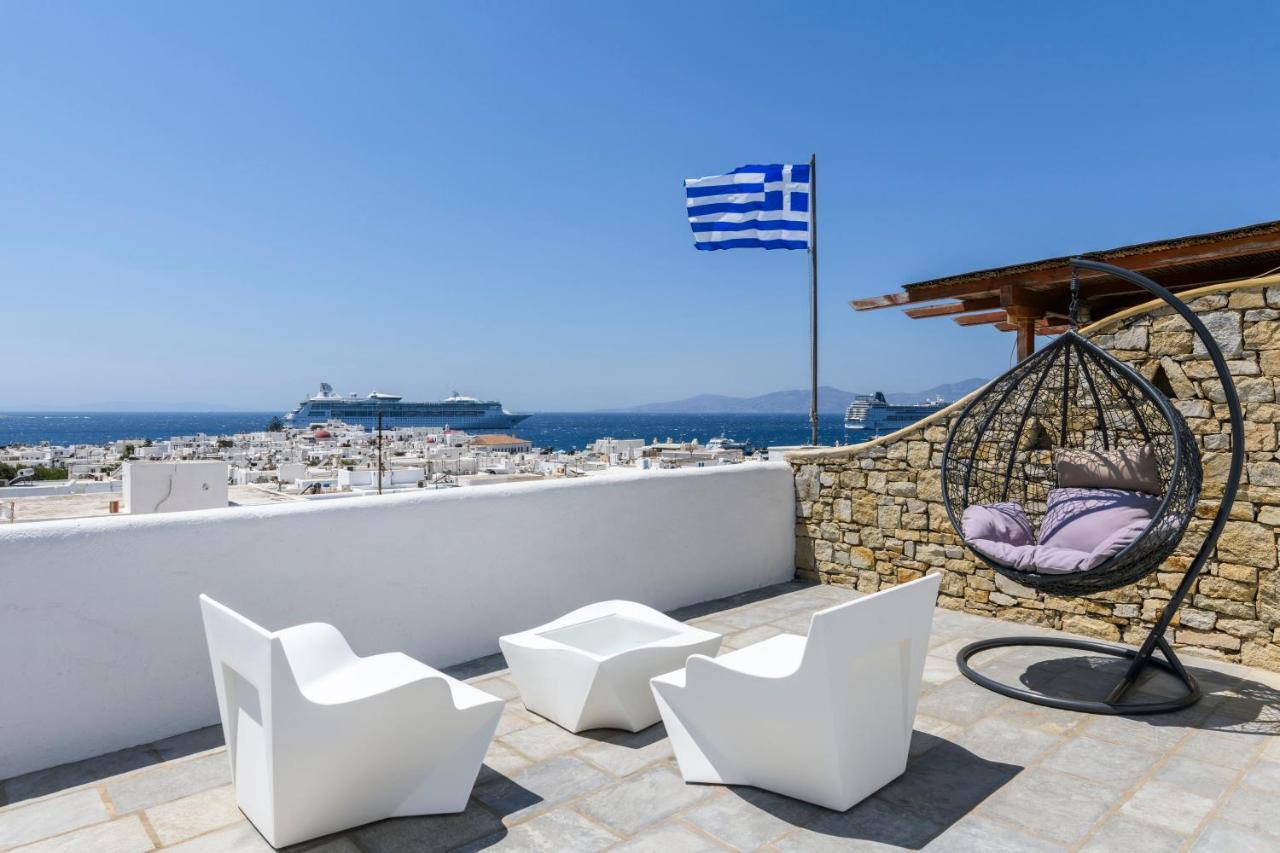 Floral Villa With Marvelous View To Mykonos Town Dış mekan fotoğraf