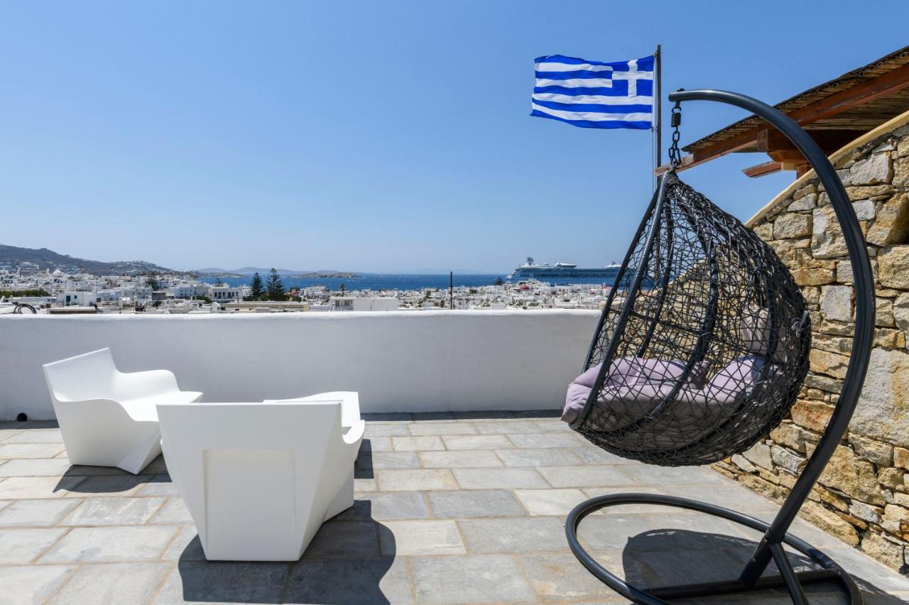 Floral Villa With Marvelous View To Mykonos Town Dış mekan fotoğraf