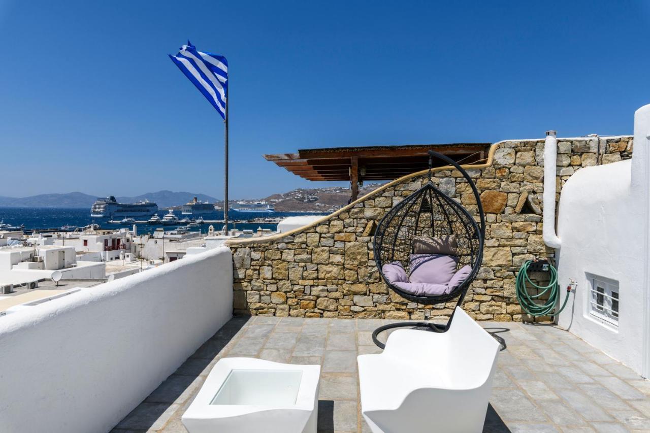 Floral Villa With Marvelous View To Mykonos Town Dış mekan fotoğraf